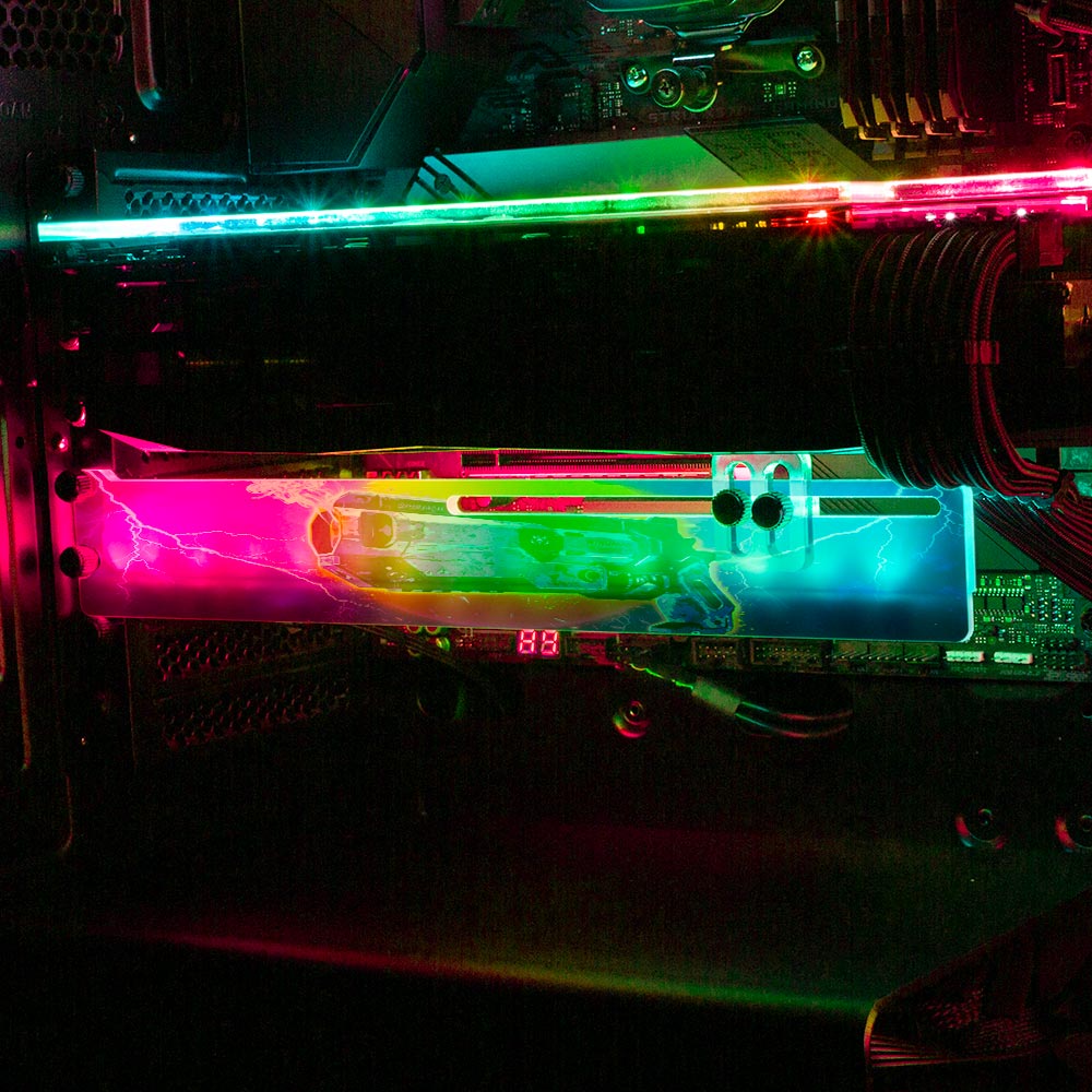 Pex Legends RGB GPU Support Bracket - Devil May Create - V1Tech