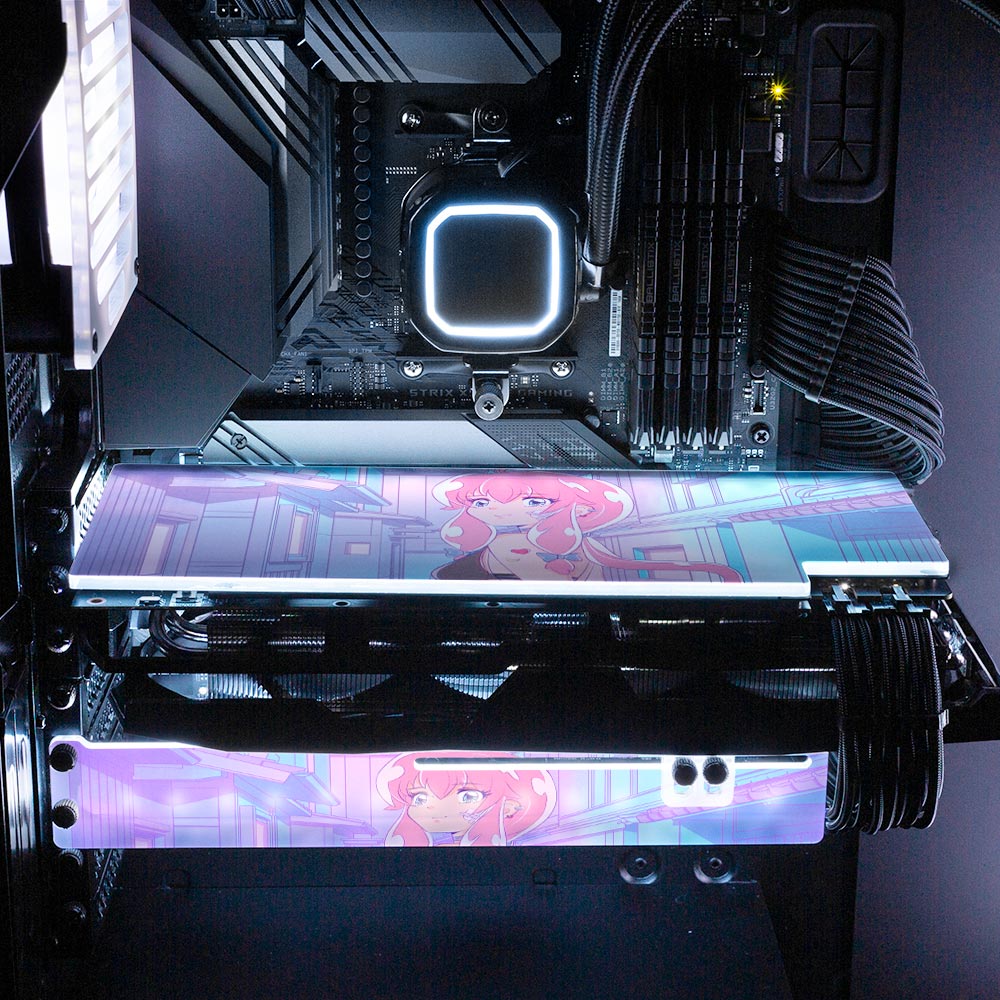 Pink Aesthetic RGB GPU Backplate - YacilArt - V1Tech