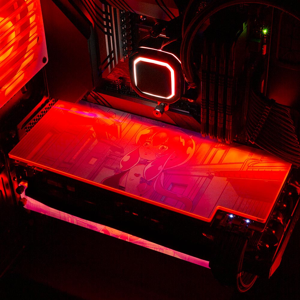 Pink Aesthetic RGB GPU Backplate - YacilArt - V1Tech