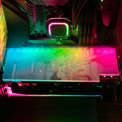 Pink Aesthetic RGB GPU Backplate - YacilArt - V1Tech