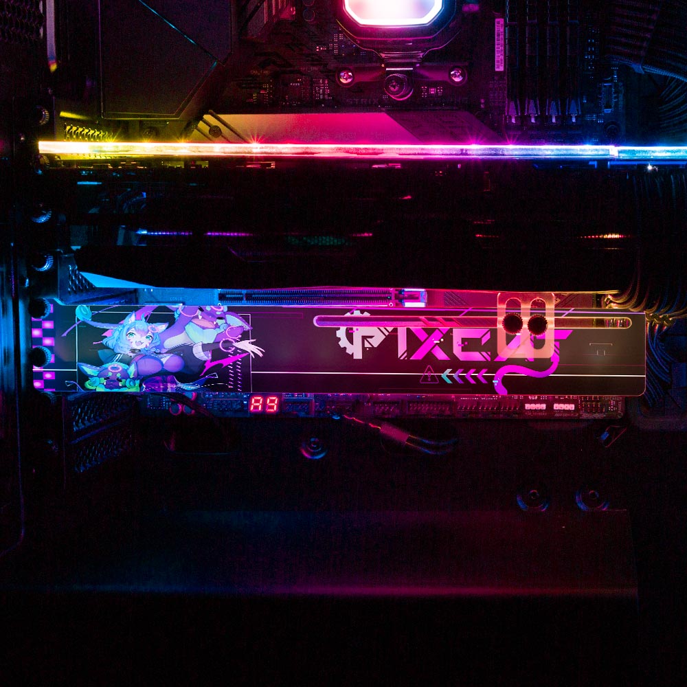 PixcatOS RGB GPU Support Bracket - PixcatOS - V1Tech