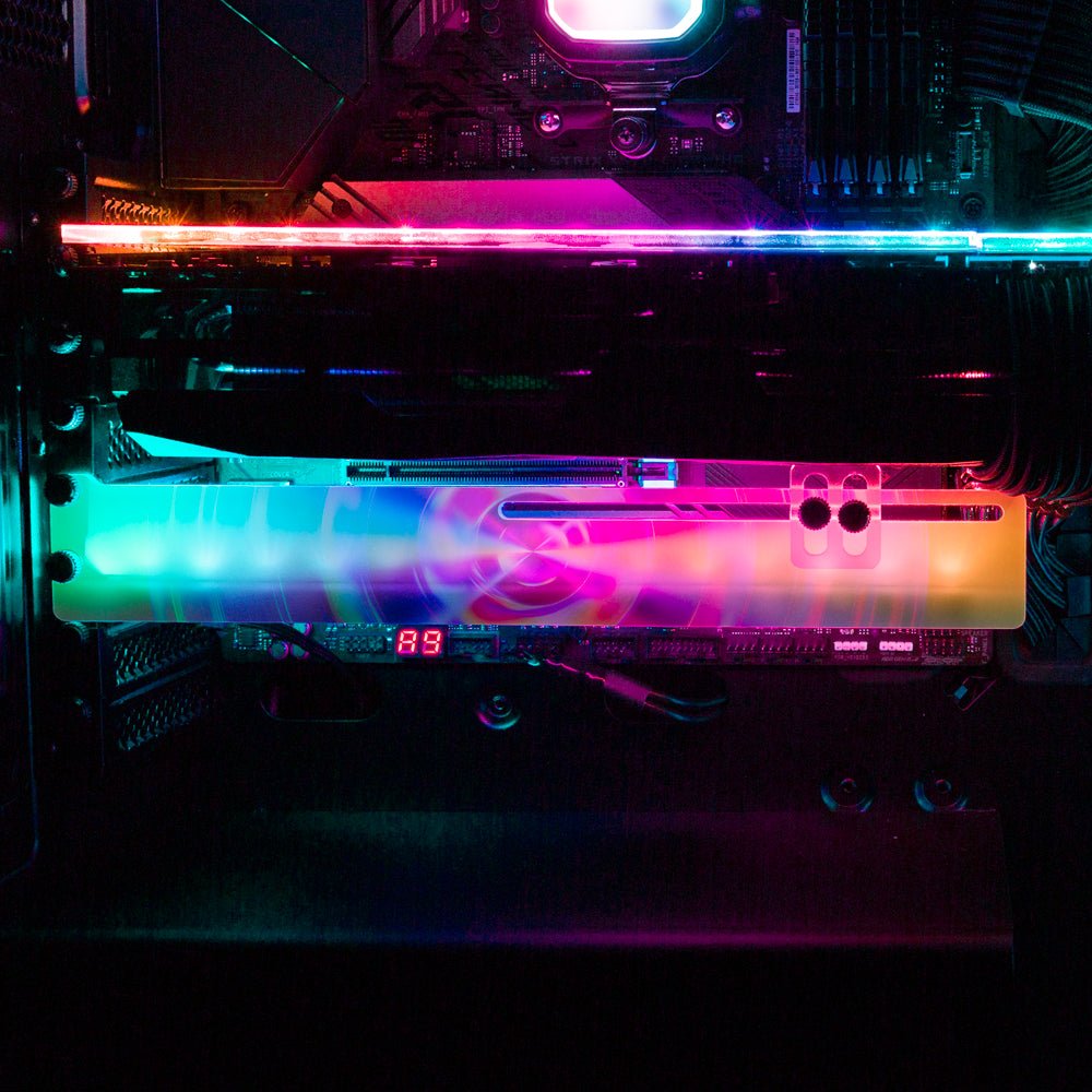 Prismatic Saucer RGB GPU Support Bracket - Guedda HM - V1Tech