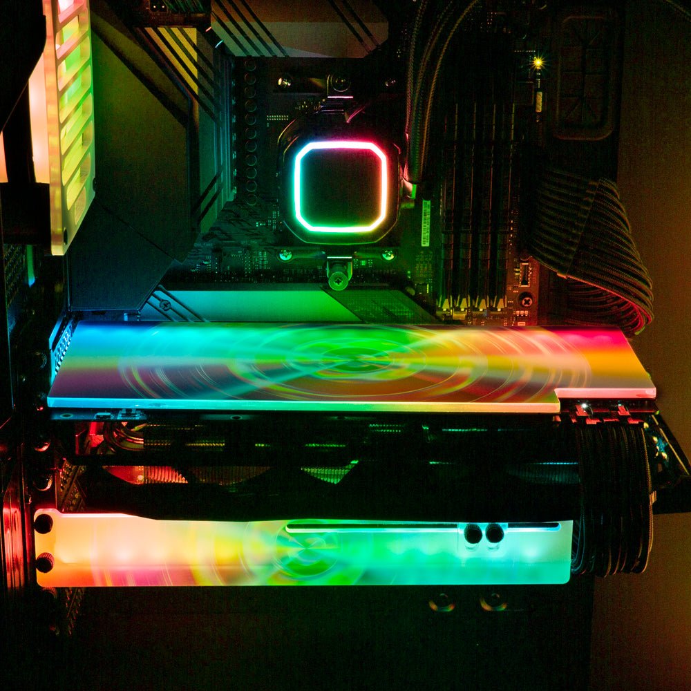 Prismatic Saucer RGB GPU Support Bracket - Guedda HM - V1Tech