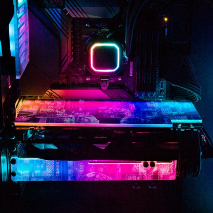 Purple Nights RGB GPU Support Bracket - Nogar007 - V1Tech