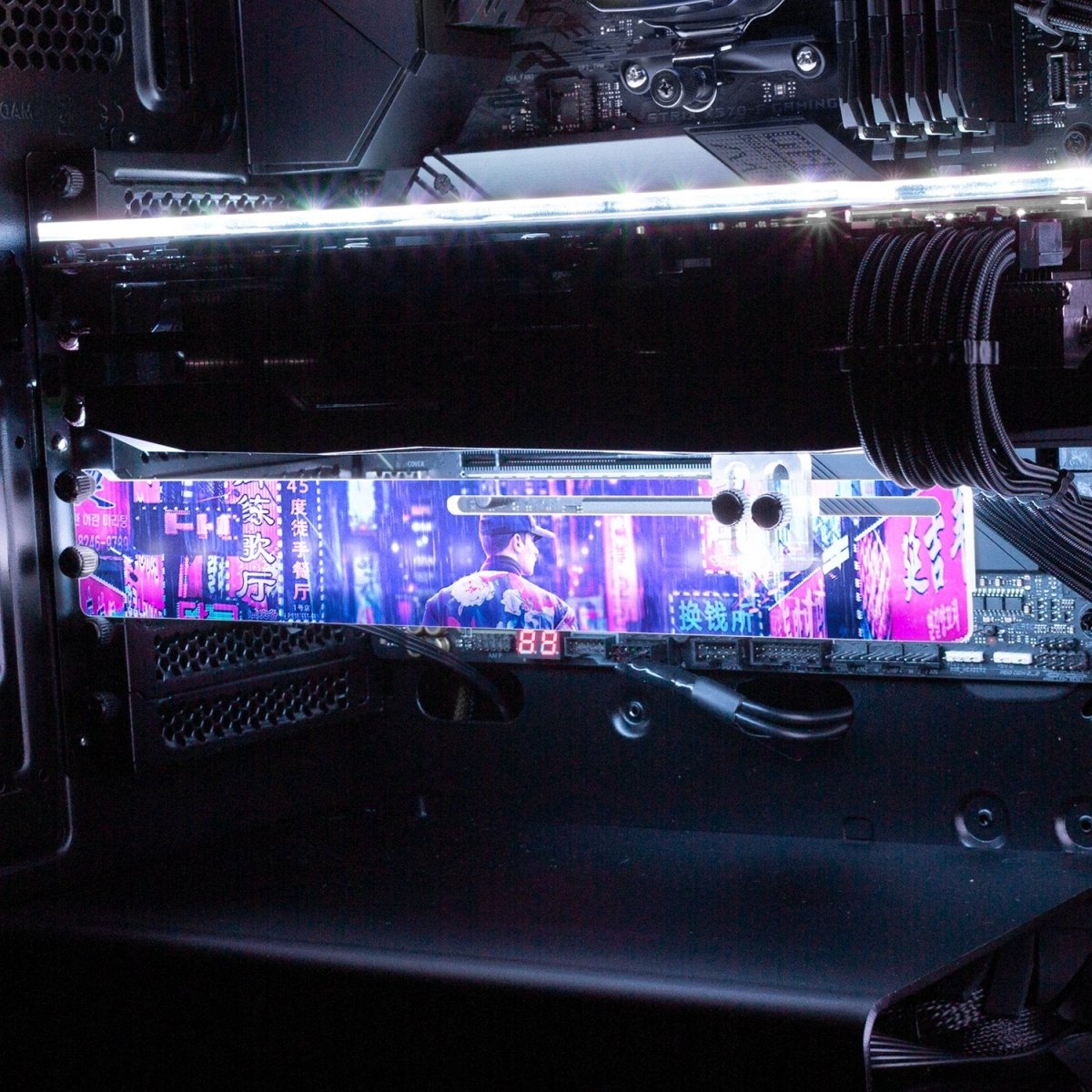 Purple Nights RGB GPU Support Bracket - Nogar007 - V1Tech