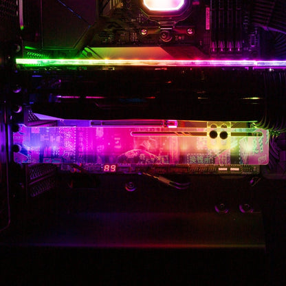 Purple Nights RGB GPU Support Bracket - Nogar007 - V1Tech