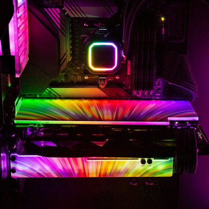 Rainbow Fountain RGB GPU Support Bracket - StellarFire - V1Tech