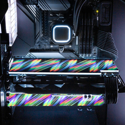 Rainbow March RGB GPU Support Bracket - StellarFire - V1Tech