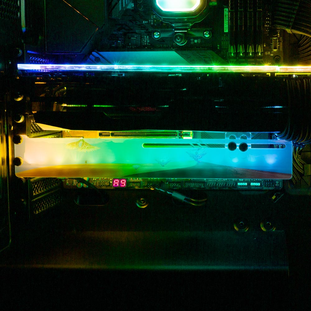 Rebirth RGB GPU Support Bracket - Spectacular.way - V1Tech