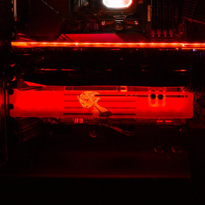 Red Demon RGB GPU Support Bracket - YacilArt - V1Tech