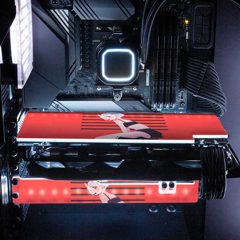 Red Demon RGB GPU Support Bracket - YacilArt - V1Tech