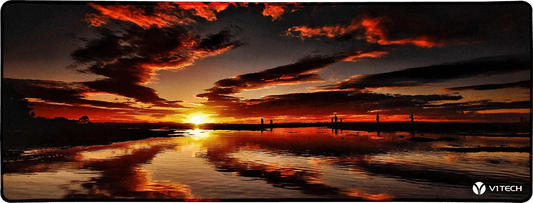 Red Sunset Large Mouse Pad - Ben Mulder Photography - V1 Tech