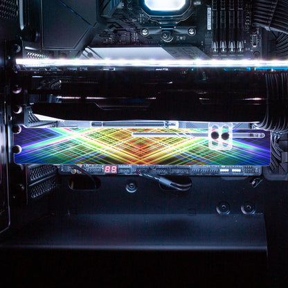 Ruby Emerald Sapphire RGB GPU Support Bracket - StellarFire - V1Tech