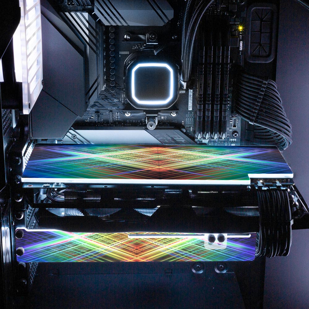 Ruby Emerald Sapphire RGB GPU Support Bracket - StellarFire - V1Tech