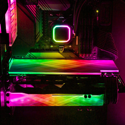 Ruby Emerald Sapphire RGB GPU Support Bracket - StellarFire - V1Tech