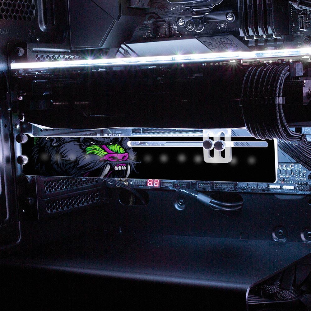 Saru the Green RGB GPU Support Bracket - Daniele Caruso - V1Tech