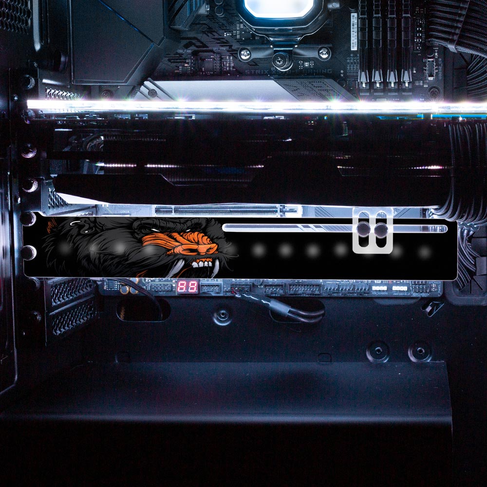 Saru the Orange RGB GPU Support Bracket - Daniele Caruso - V1Tech