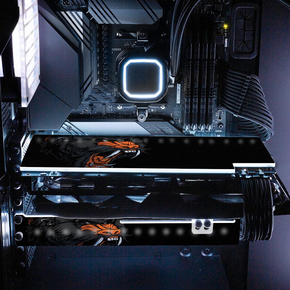 Saru the Orange RGB GPU Support Bracket - Daniele Caruso - V1Tech