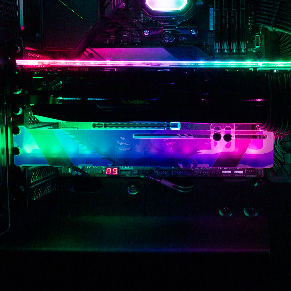 Say Your Prayers RGB GPU Support Bracket - Kuurakuu - V1Tech