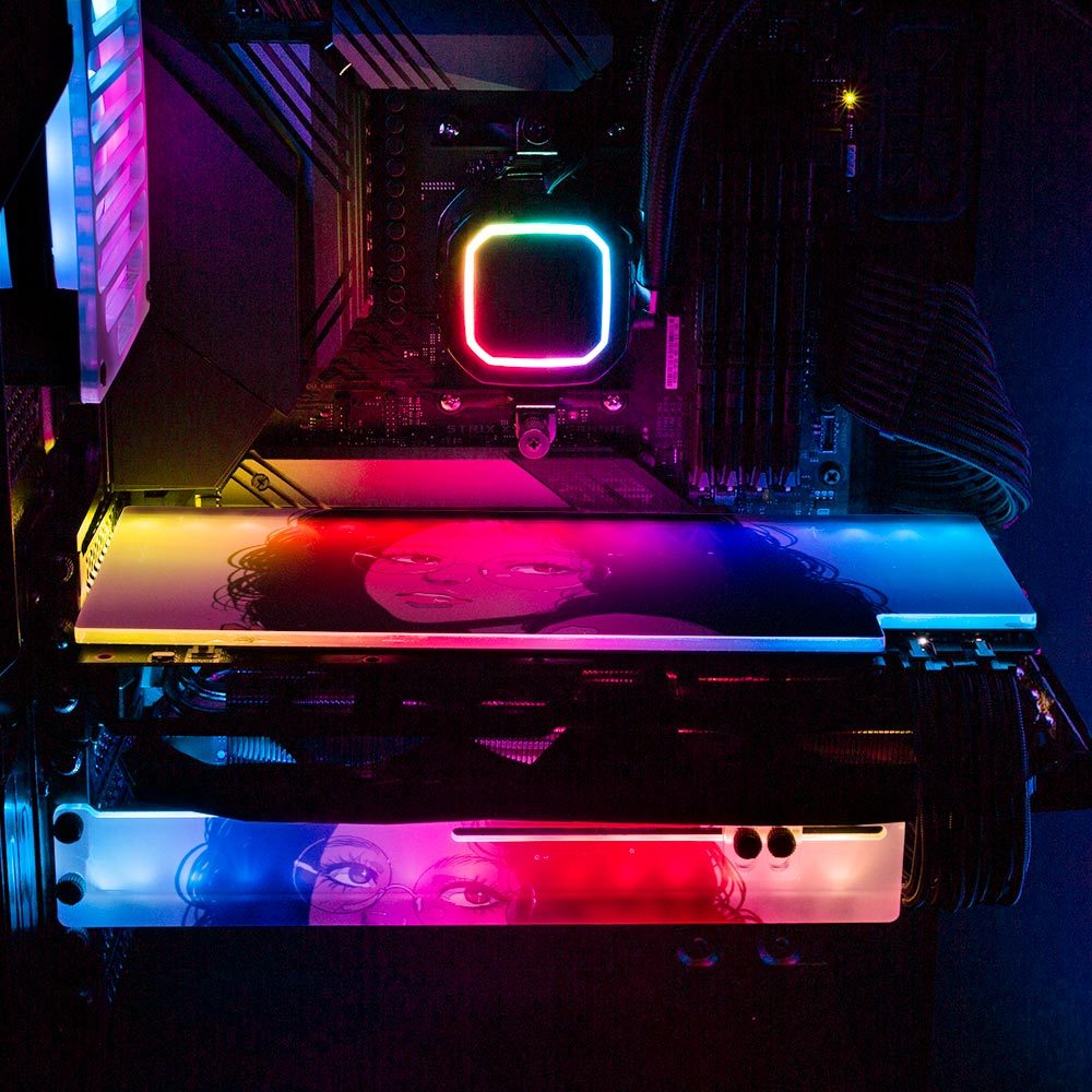 Snack Girl RGB GPU Support Bracket - Annicelric - V1Tech