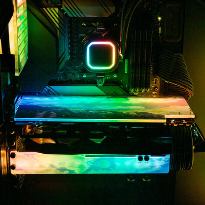 Spring Equinox RGB GPU Support Bracket - Cajuca Art - V1Tech