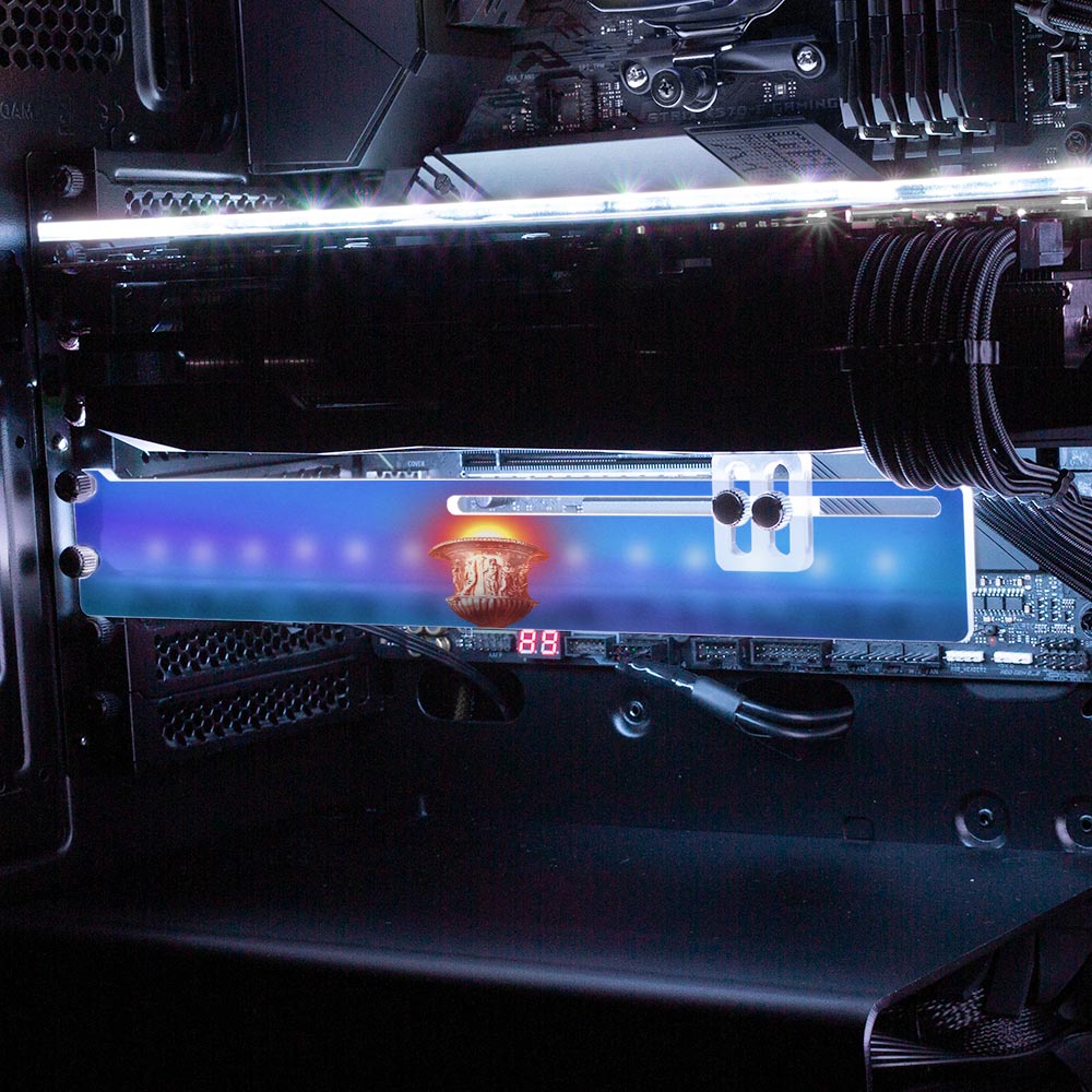 Sunset in Ancient Times RGB GPU Support Bracket - Spectacular.way - V1Tech