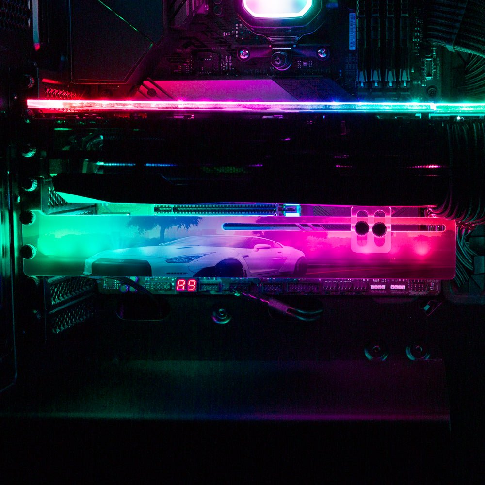 Sunset LA RGB GPU Support Bracket - Nogar007 - V1Tech