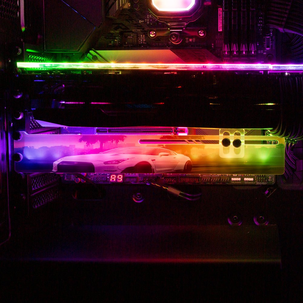 Sunset LA RGB GPU Support Bracket - Nogar007 - V1Tech