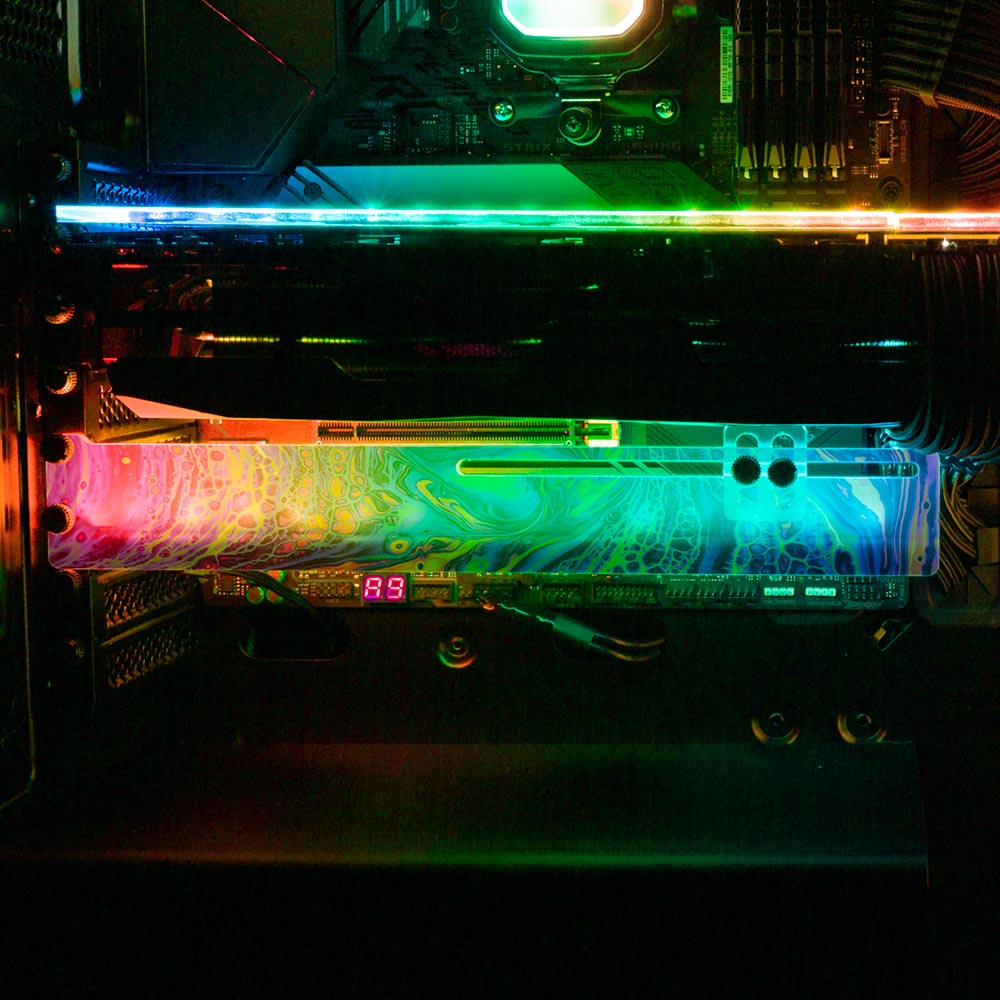 Sweetest Devotion RGB GPU Support Bracket - Geoglyser - V1Tech