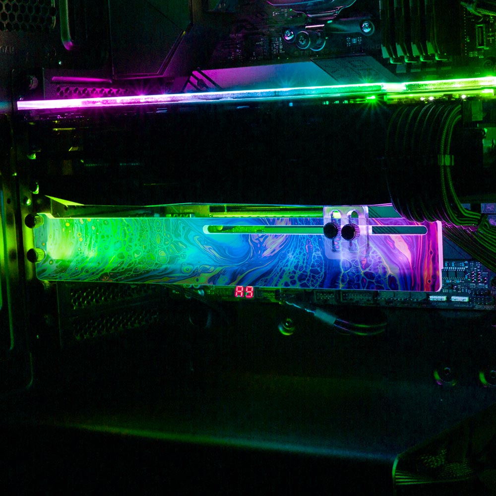 Sweetest Devotion RGB GPU Support Bracket - Geoglyser - V1Tech