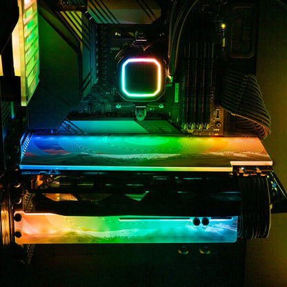 Swimming RGB GPU Support Bracket - Cajuca Art - V1Tech