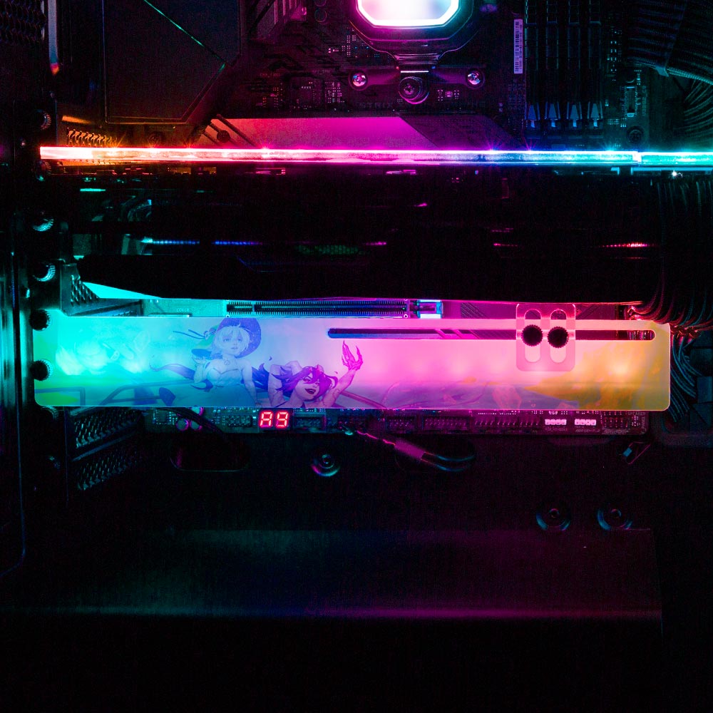 The Beach Episode Final RGB GPU Support Bracket - Ghost Data - V1Tech