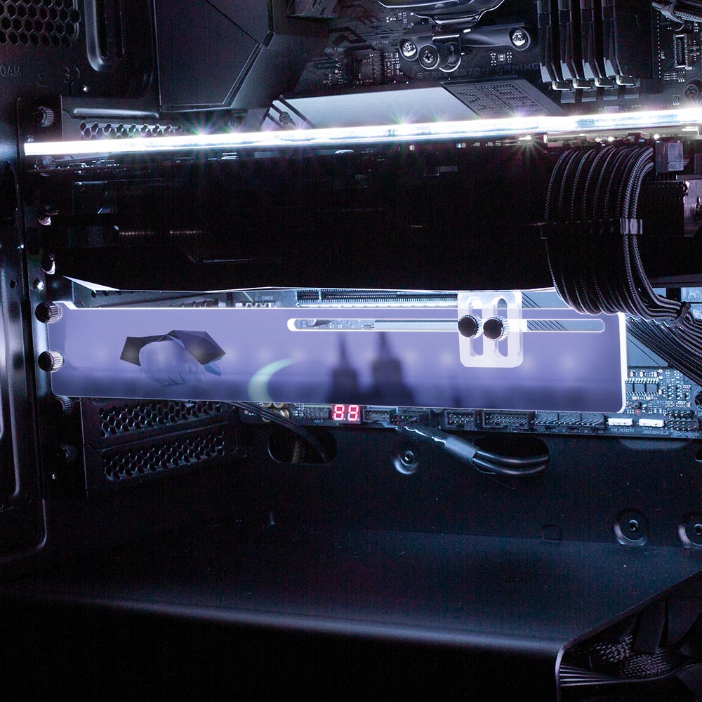 The Cathedral RGB GPU Support Bracket - Ghost Data - V1Tech