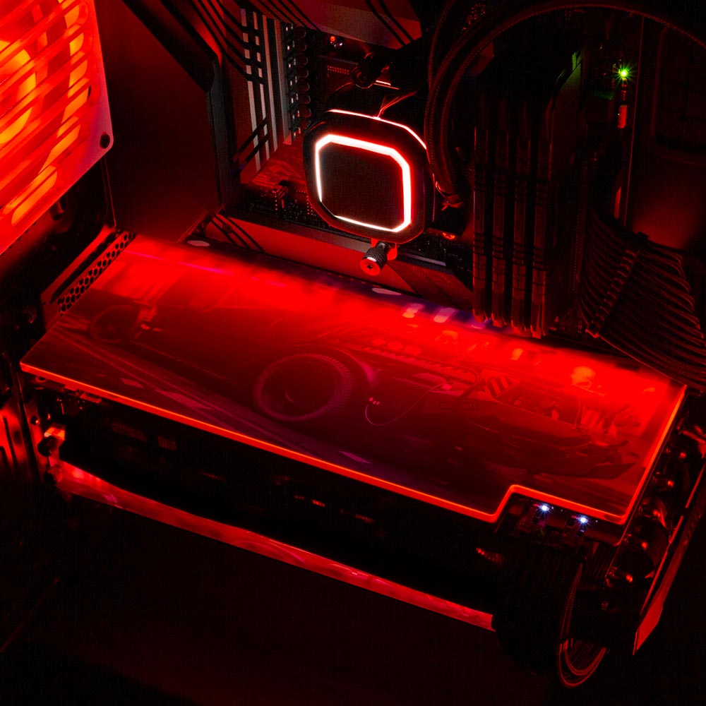 The New DeLorean 2 RGB GPU Backplate - Skie Graphic Studio - V1Tech