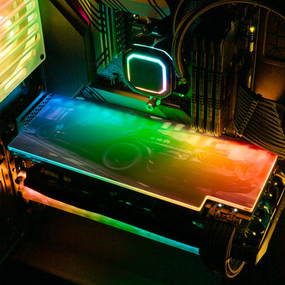 The New DeLorean 2 RGB GPU Backplate - Skie Graphic Studio - V1Tech