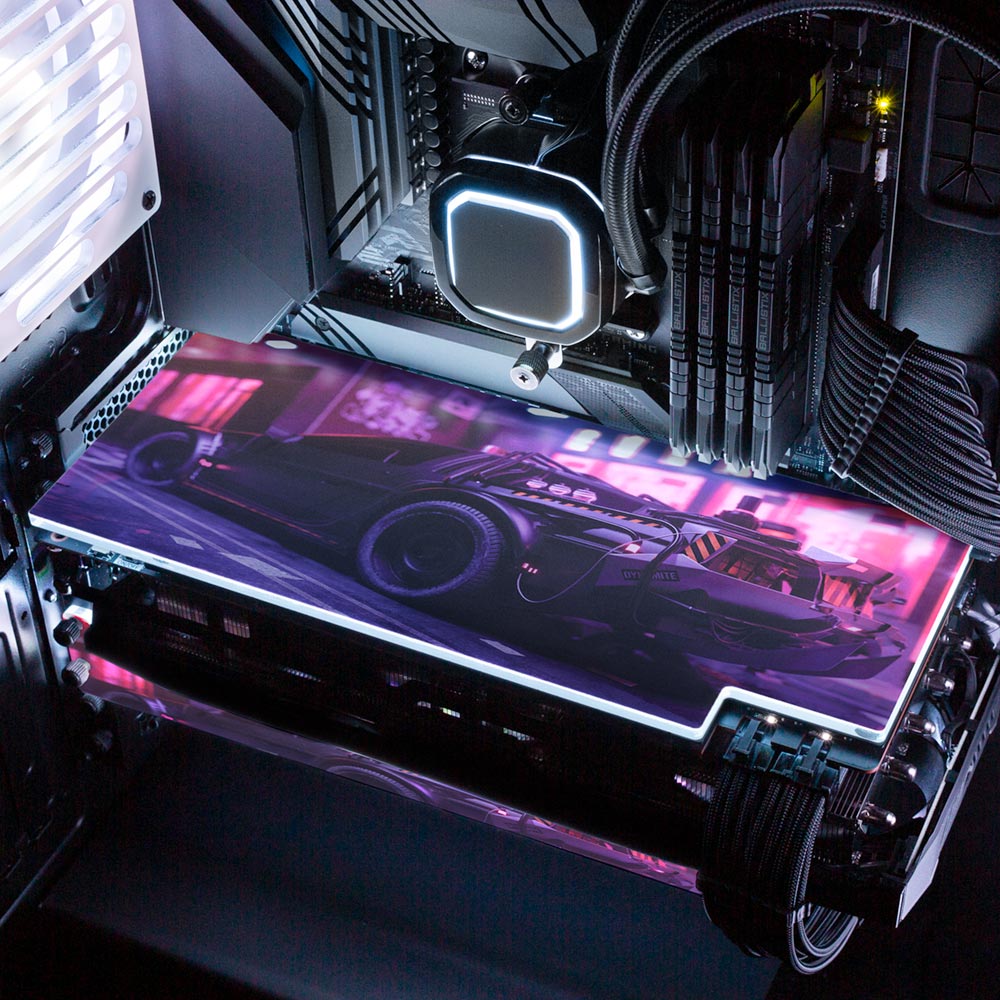 The New DeLorean 2 RGB GPU Backplate - Skie Graphic Studio - V1Tech