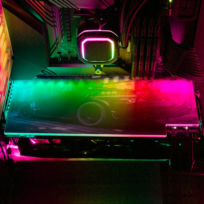 The New DeLorean 2 RGB GPU Backplate - Skie Graphic Studio - V1Tech