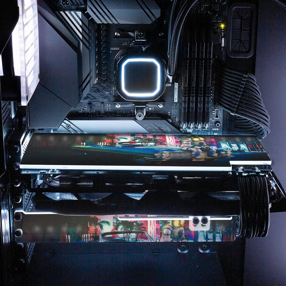 The Night Rider RGB GPU Support Bracket - Seamless - V1Tech