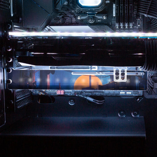 The Orange Moon RGB GPU Support Bracket - Dan Giuz - V1Tech