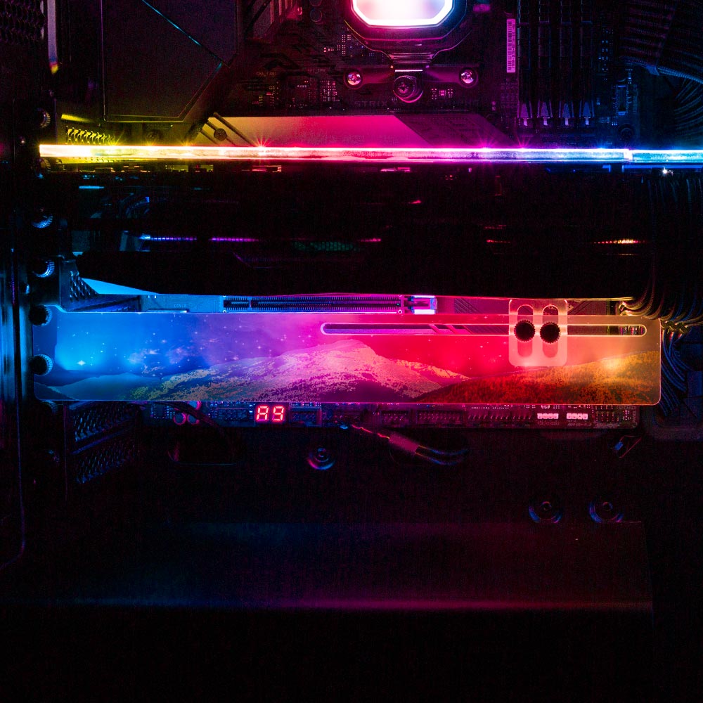 Universo Psicod‚àö¬©lico RGB GPU Support Bracket - Cajuca Art - V1Tech