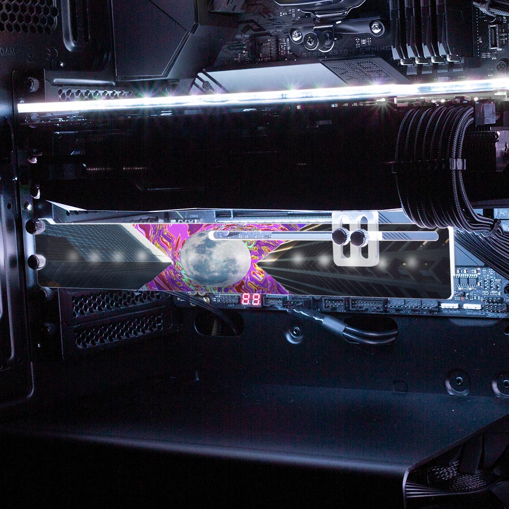 Urbe RGB GPU Support Bracket - Cajuca Art - V1Tech