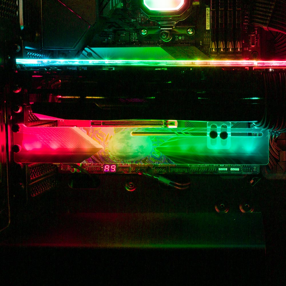 Urbe RGB GPU Support Bracket - Cajuca Art - V1Tech