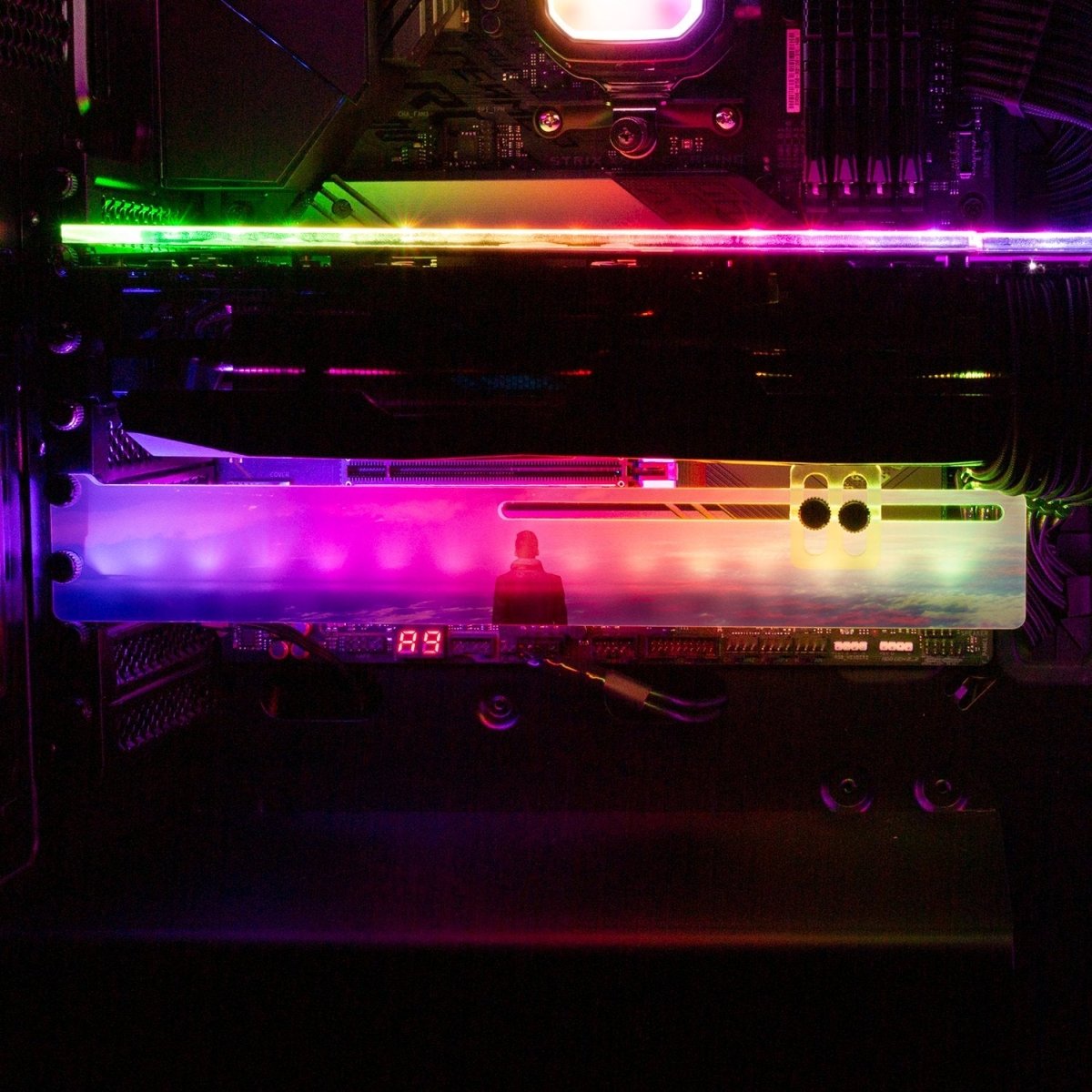 V2 City of Dreams RGB GPU Support Bracket - Nogar007 - V1Tech