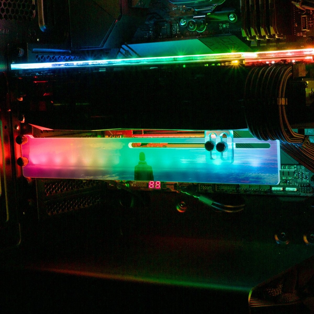 V2 City of Dreams RGB GPU Support Bracket - Nogar007 - V1Tech