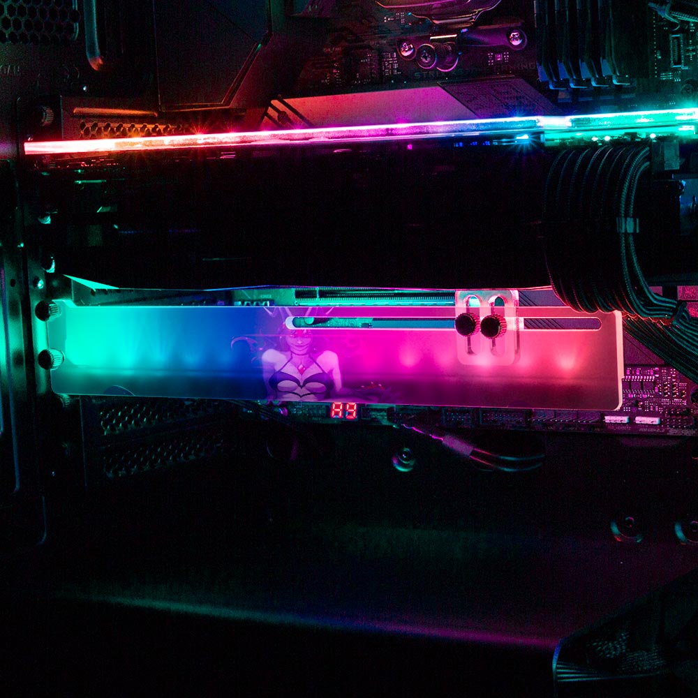 Void Walker Pinup RGB GPU Support Bracket - Ghost Data - V1Tech