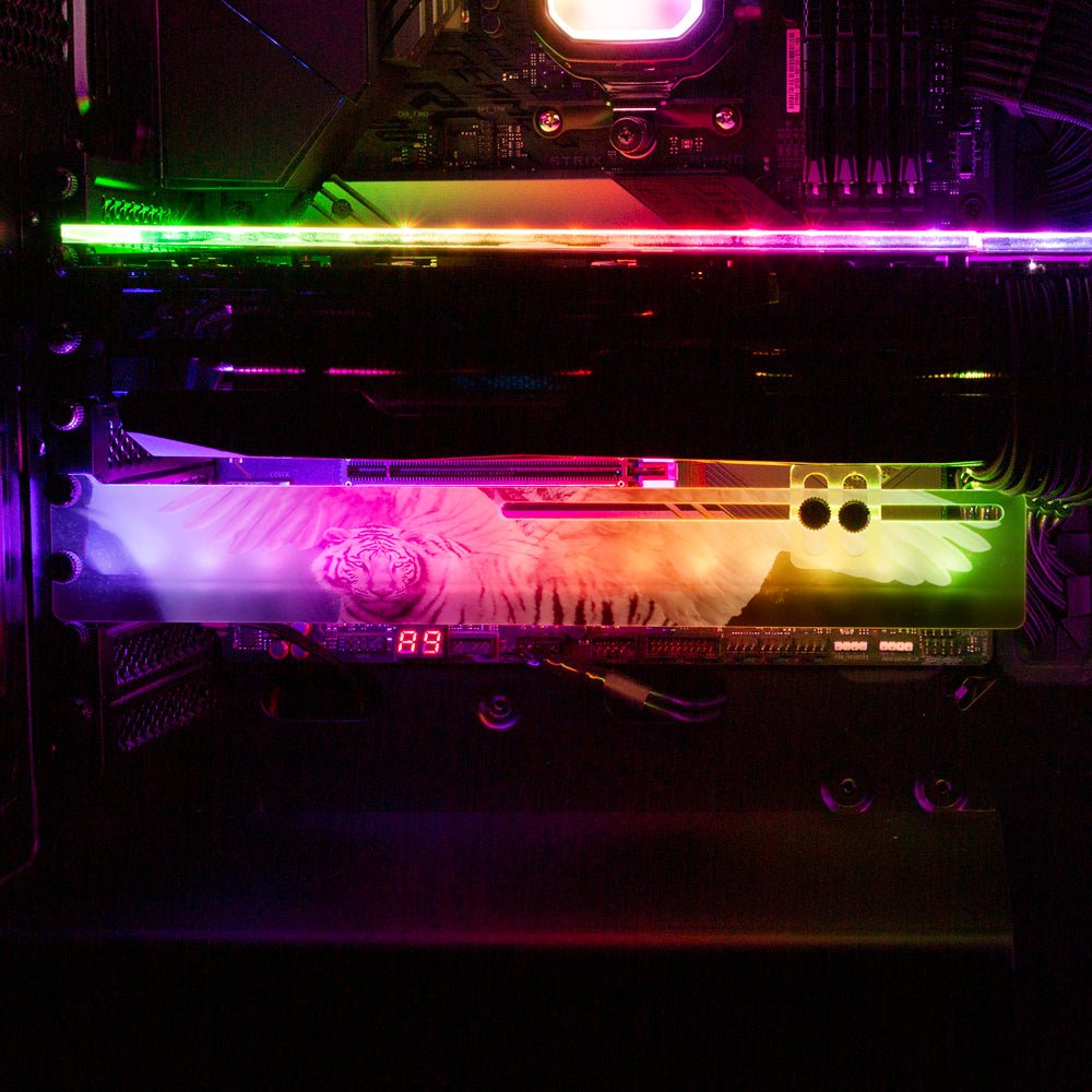 Winged Tiger Waterfall RGB GPU Support Bracket - Nogar007 - V1Tech