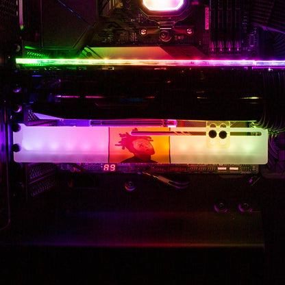 Yellow RGB GPU Support Bracket - Utopia Graphix - V1Tech