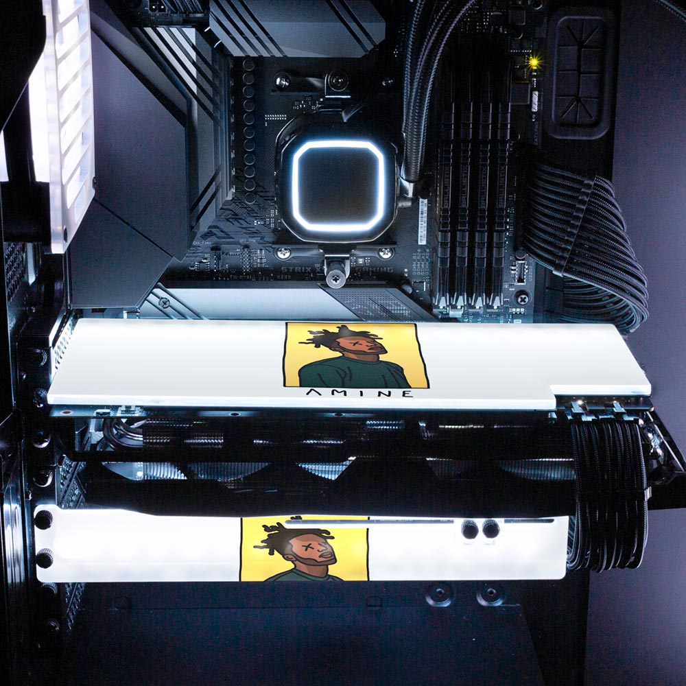 Yellow RGB GPU Support Bracket - Utopia Graphix - V1Tech