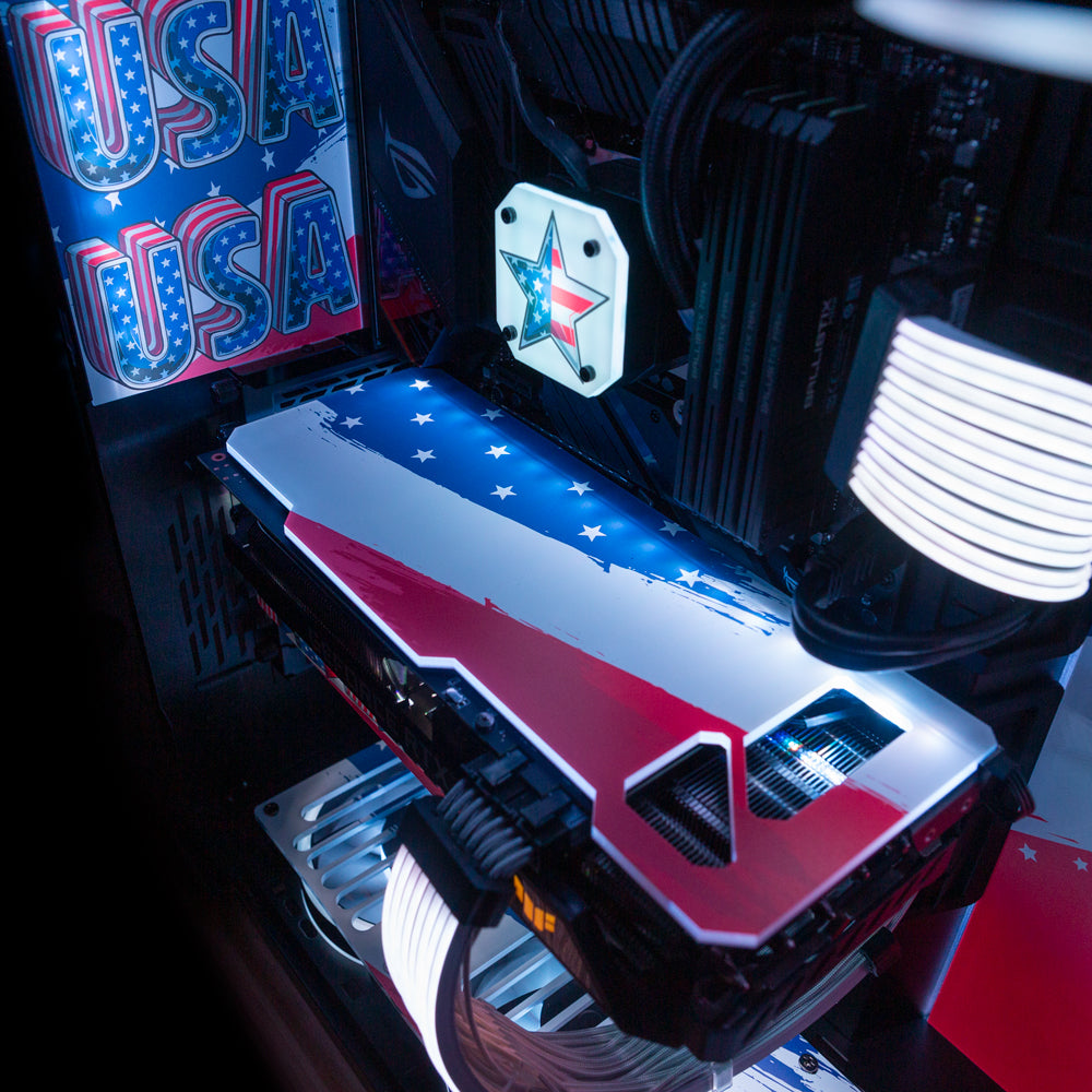 Abstract American Flag RGB GPU Backplate