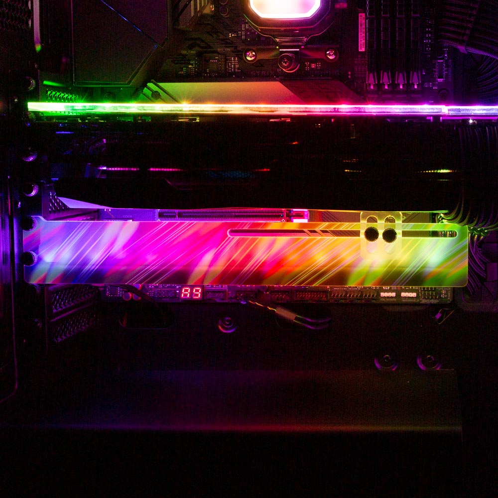 Rainbow March RGB GPU Support Bracket